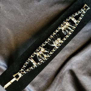 Vintage black and silver bracelet